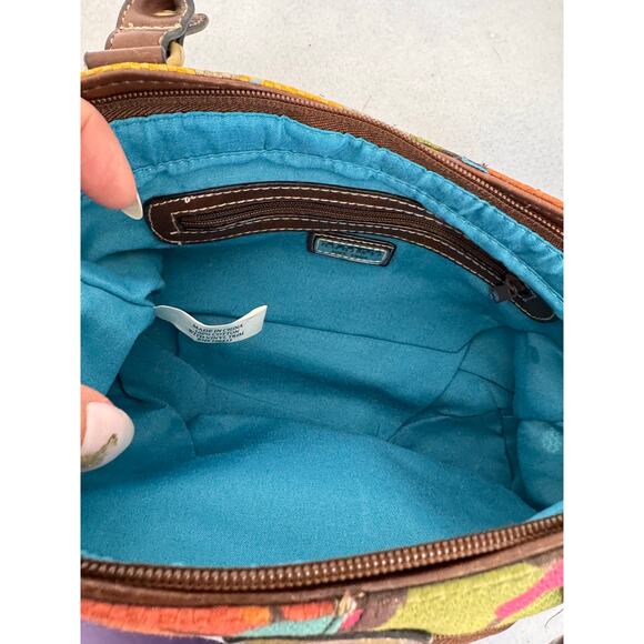 Rosetti Eden Floral Mini Shopper Bag Brown Handles Boho Retro Y2K shoulder bag - Picture 8 of 10